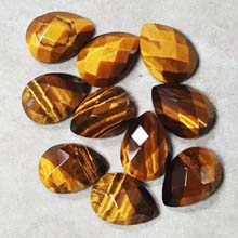 13X18MM FACETED PEAR CABOCHON TIGER EYE(8PCS/BAG)